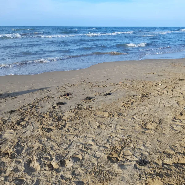 Havsvågor Stranden Sommaren — Stockfoto