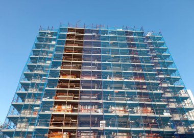 İnşaat alanında çalışma sürüyor.