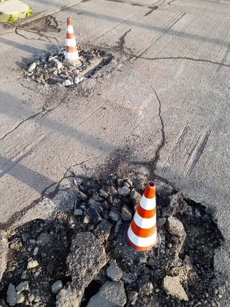 Asphalting works in progress on the streets of the city
