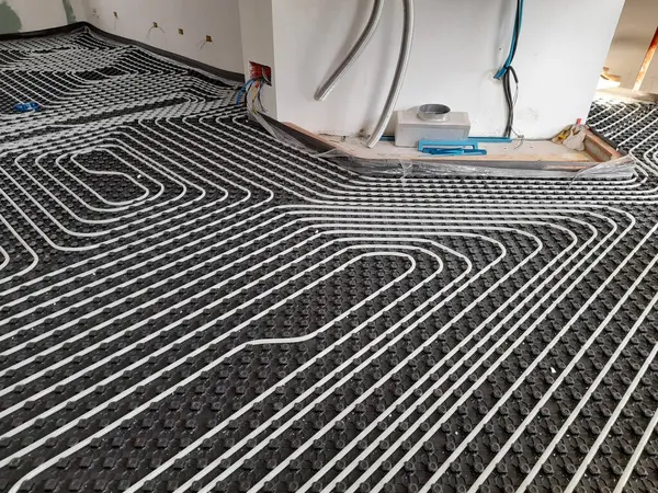 stock image Radiant floor heating and cooling system