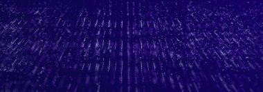 Karanlık bir arka planda güzel kıvrımlı dalga. Dijital teknoloji geçmişi. Ağ kavramı. 3B görüntüleme