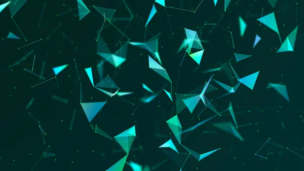 Абстрактное Многоугольное Пространство Точками Прямыми Наука Связях Треугольные Деловые Обои — стоковое фото