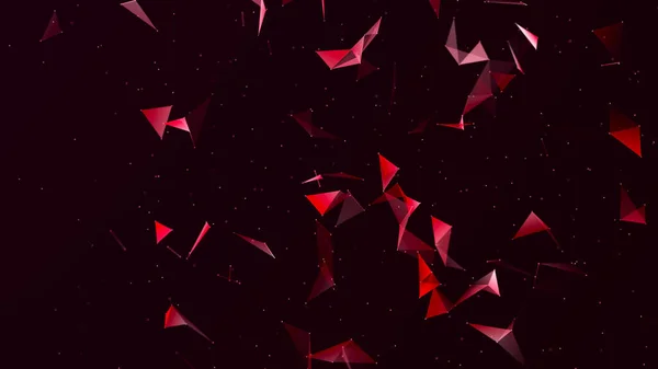 Абстрактний Багатокутний Простір Точками Лініями Наука Про Язок Трикутні Ділові — стокове фото
