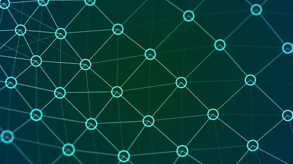 Abstrakte Digitale Verbindungspunkte Technischer Hintergrund Netzwerkverbindungsstruktur Plexus Effekt — Stockfoto