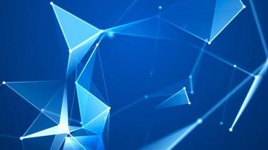 Soyut dijital iletişim noktaları. Teknolojik geçmiş. Ağ bağlantısı yapısı. Renkli pleksus etkisi. 3B görüntüleme