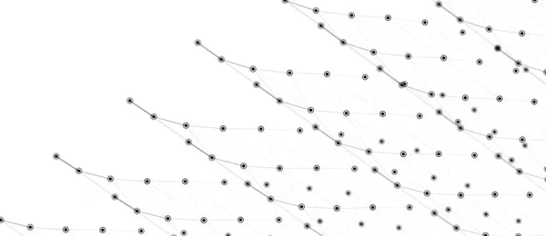 数字连接点的抽象 技术背景 网络连接结构 丛的效果 — 图库照片