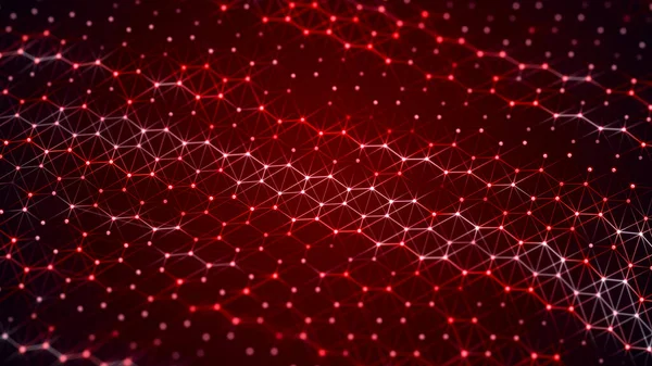 Technology Background Honeycomb Concept Big Data Hexagonal Space Connected Dots — Stock Photo, Image