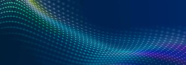 Bilim kurgu geçmişi. Noktalı ve çizgili dijital manzara. Siber uzay şebekesi. Tasarımın için arka plan konsepti. 3d oluşturma