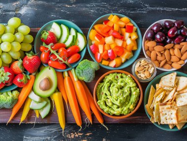 Tabaklarda taze, yıkanmış sebzeler. Sağlıklı yemek..