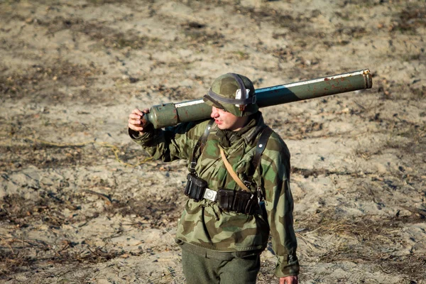 Днепр Украина 2013 Военное Представление Периода Второй Мировой Войны Танками — стоковое фото