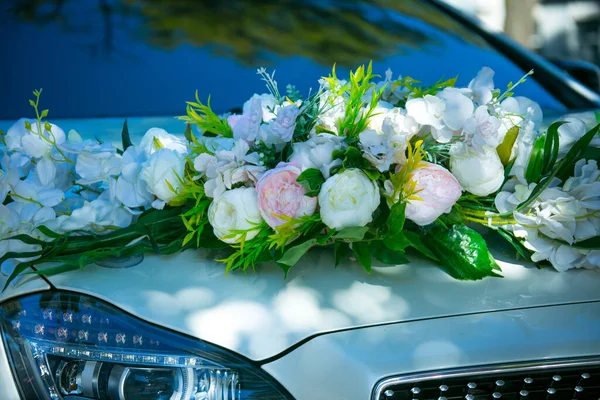 Wedding Car Beautiful Decorations Flower Decor Stock Image