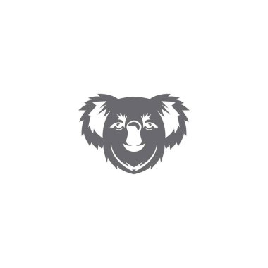 Koala logo tasarım illüstrasyon vektörü