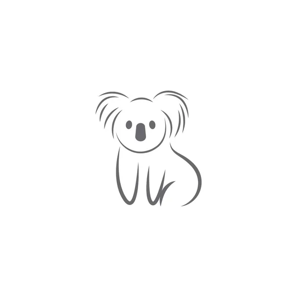 Koala Logotipo Ícone Design Ilustração Vetor — Vetor de Stock