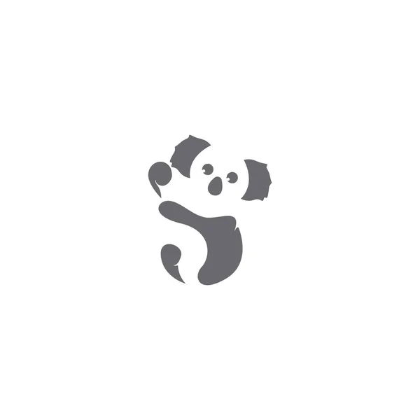 Koala Logo Tasarım Illüstrasyon Vektörü — Stok Vektör