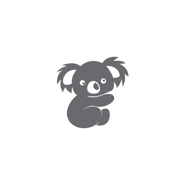 Koala Logotipo Ícone Design Ilustração Vetor — Vetor de Stock
