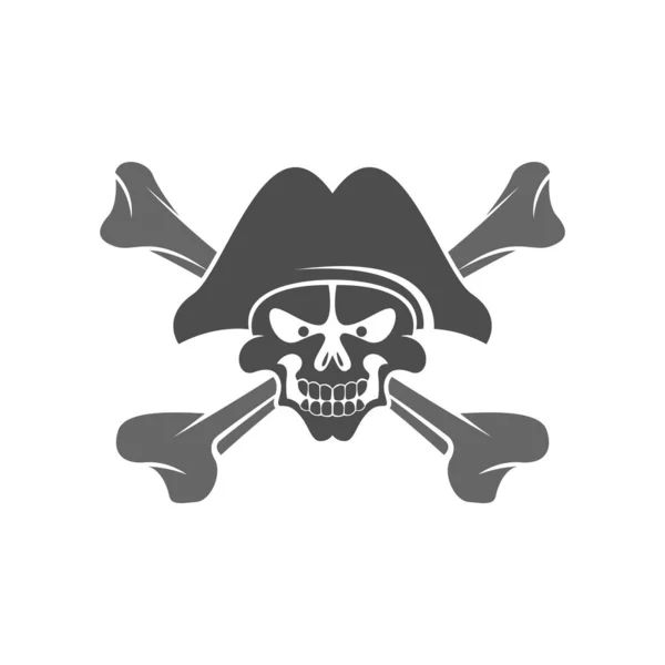 Logo Pirata Icono Diseño Ilustración Vector — Archivo Imágenes Vectoriales
