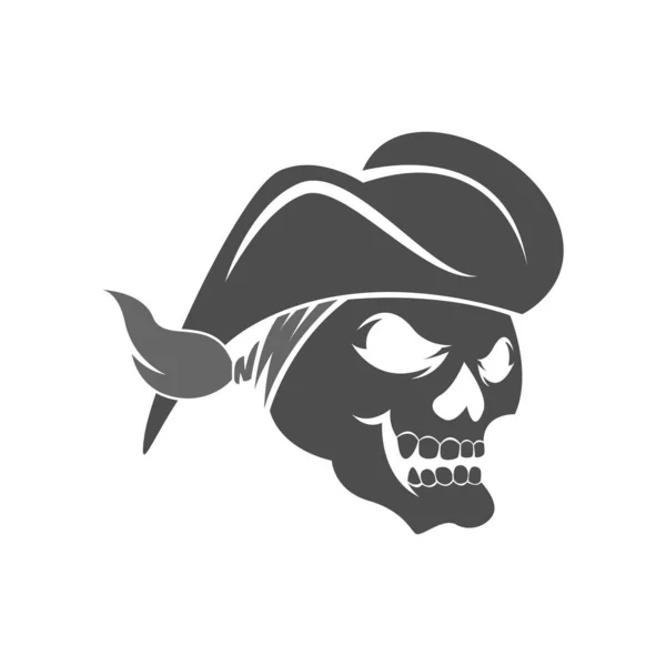 Pirat Logotyp Ikon Design Illustration Vektor — Stock vektor