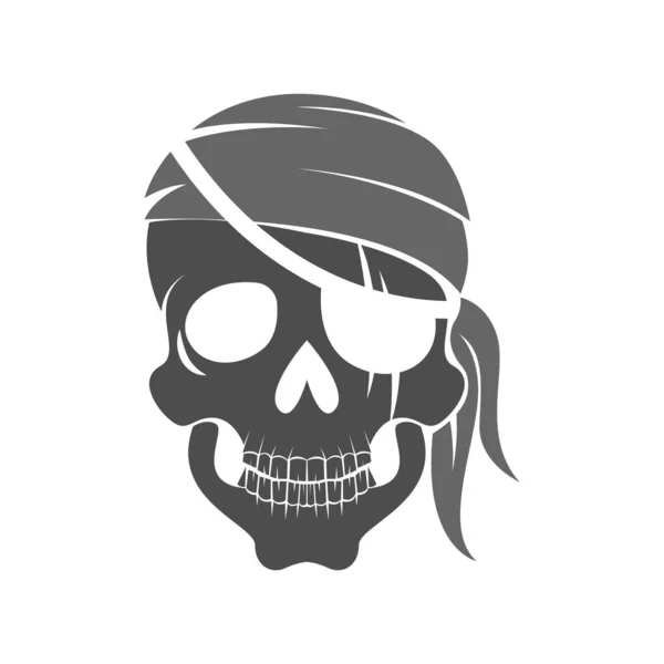 Pirata Logo Icona Disegno Vettore Illustrazione — Vettoriale Stock