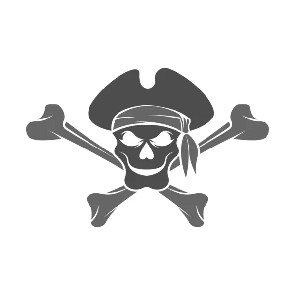Pirate Logo Icon Design Illustration Vector — Stock Vector
