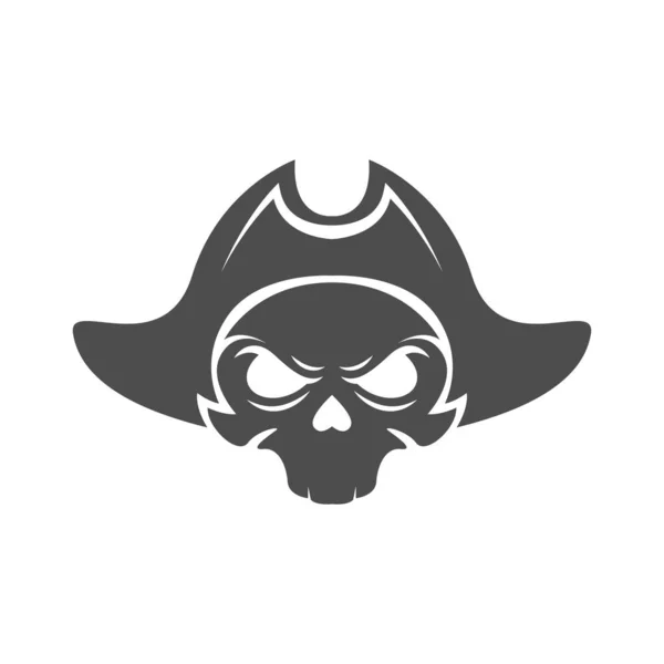 Pirata Logotipo Ícone Design Ilustração Vetor — Vetor de Stock