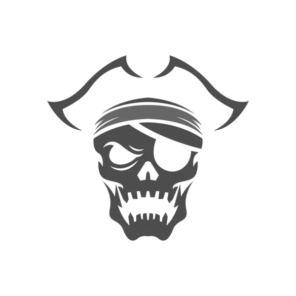 Logo Pirata Icono Diseño Ilustración Vector — Vector de stock