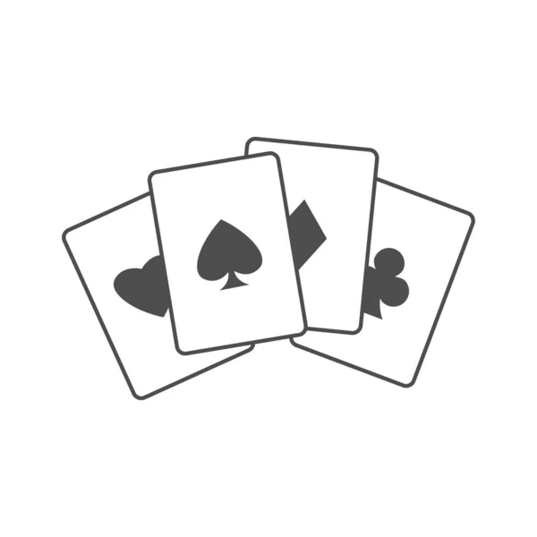 Glücksspiel Symbol Logo Illustration Vektor — Stockvektor
