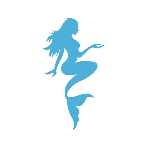 Mermaid Logo Icon Design Illustration Vector — Stock Vector
