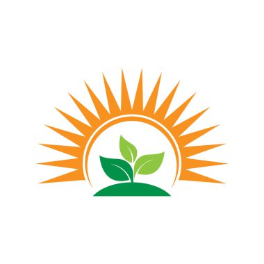 Tarım logosu tasarım illüstrasyon vektörü