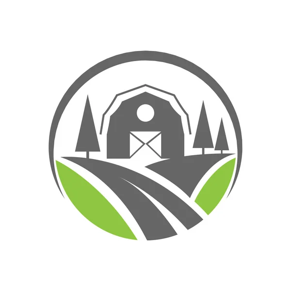Agriculture Logo Icône Conception Illustration Vecteur — Image vectorielle