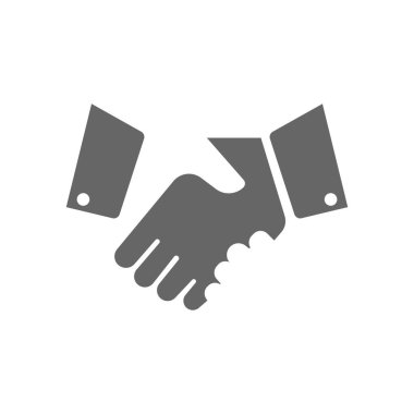 El sıkışma simgesi logo tasarımı illüstrasyonu