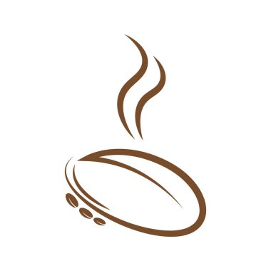 Kahve logosu tasarımı illüstrasyonu
