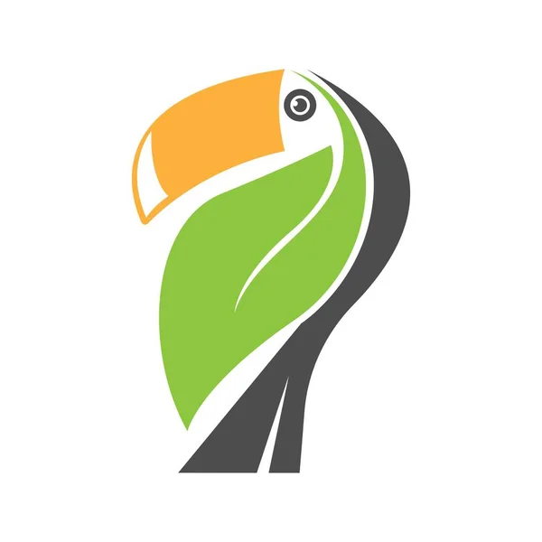 Toco Toucan Logo Ikon Design Illustration Vektor — Stock vektor