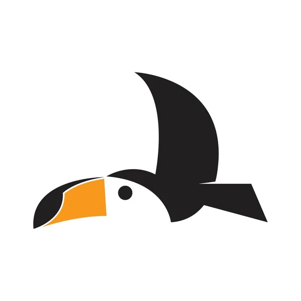 Toco Toucan Logo Tasarım Illüstrasyon Vektörü — Stok Vektör