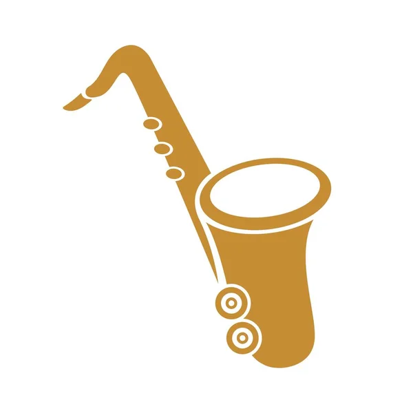Saxofoon Logo Pictogram Ontwerp Illustratie — Stockvector