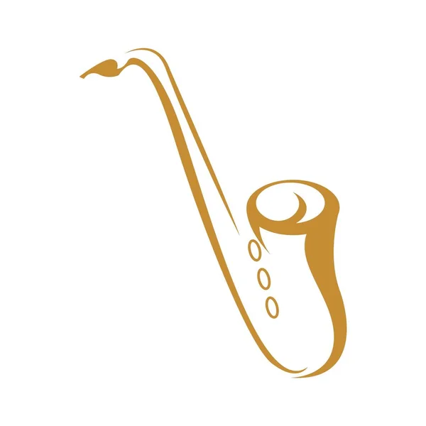 Saxofoon Logo Pictogram Ontwerp Illustratie — Stockvector