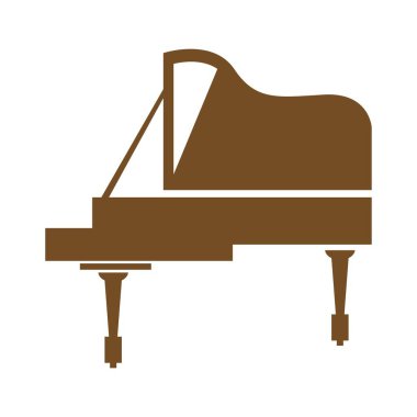 Piyano logosu tasarım illüstrasyonu