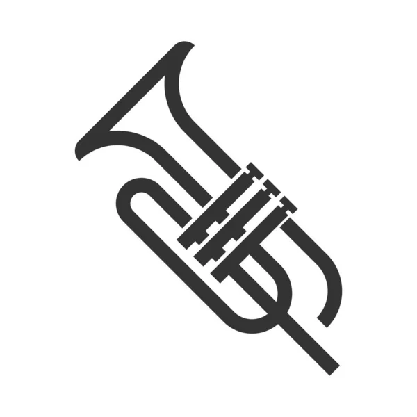 Trumpet Logo Icon Design Illustration — Stock Vector