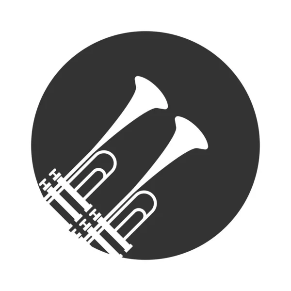 Illustration Conception Icône Logo Trompette — Image vectorielle