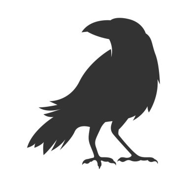 Raven logo tasarım illüstrasyon vektörü