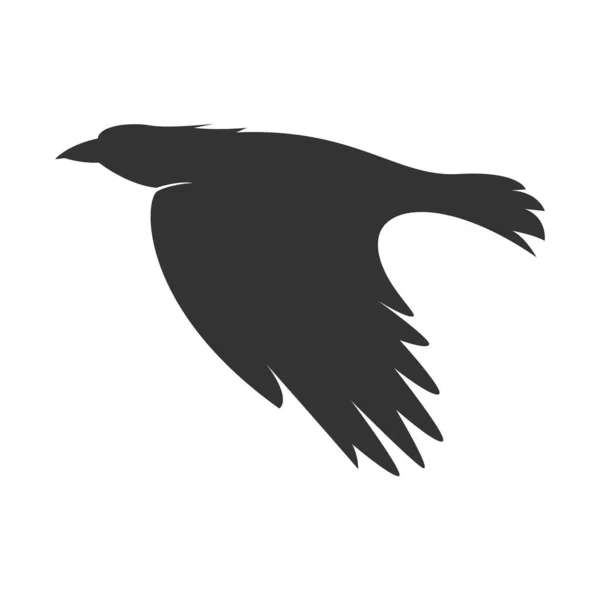 Вектор Ілюстрації Дизайну Логотипу Ворона — стоковий вектор