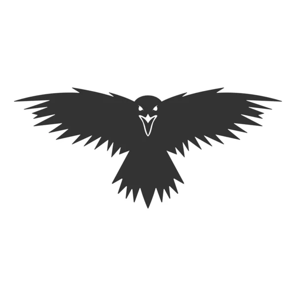 Raven Logo Icon Design Illustration Vector — Stock Vector