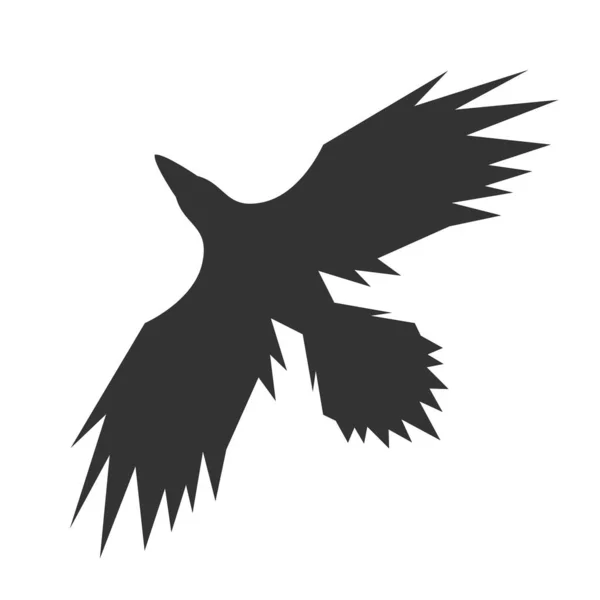 Raven Logotipo Ícone Design Ilustração Vetor — Vetor de Stock