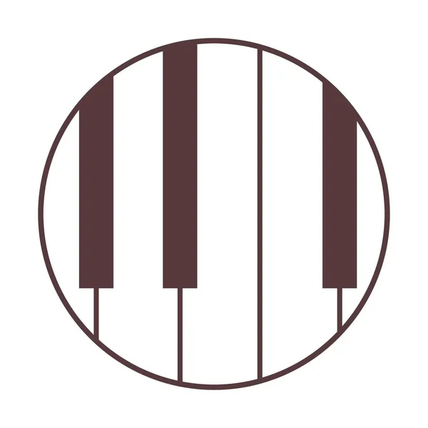 Piano Logo Pictogram Ontwerp Illustratie — Stockvector