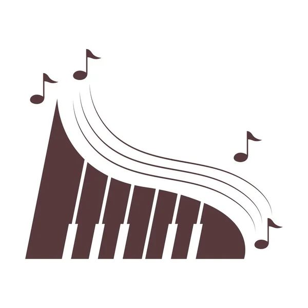 Piano Logo Pictogram Ontwerp Illustratie — Stockvector
