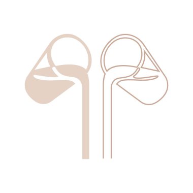 Taze süt logosu tasarımı illüstrasyonu