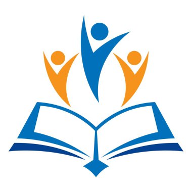 Eğitim okulu logosu tasarım illüstrasyonu
