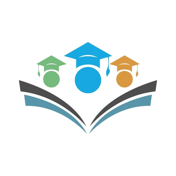 Educación Escuela Logo Diseño Ilustración — Vector de stock