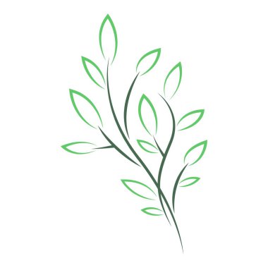 Willow simgesi logo tasarımı illüstrasyonu