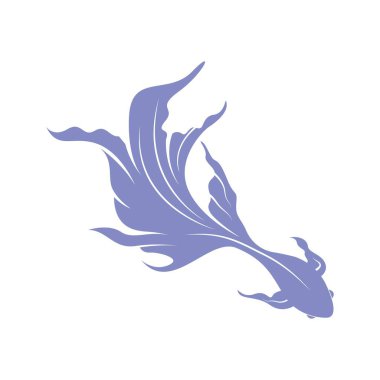 Japon Balığı simgesi logo tasarımı illüstrasyonu