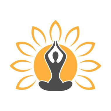 Yoga logo tasarımı illüstrasyonu
